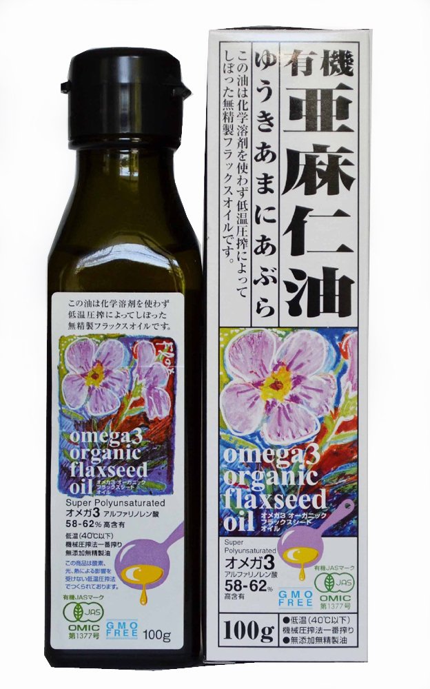 ベニバナ 紅花 有機亜麻仁油 100gの商品画像（パッケージ）