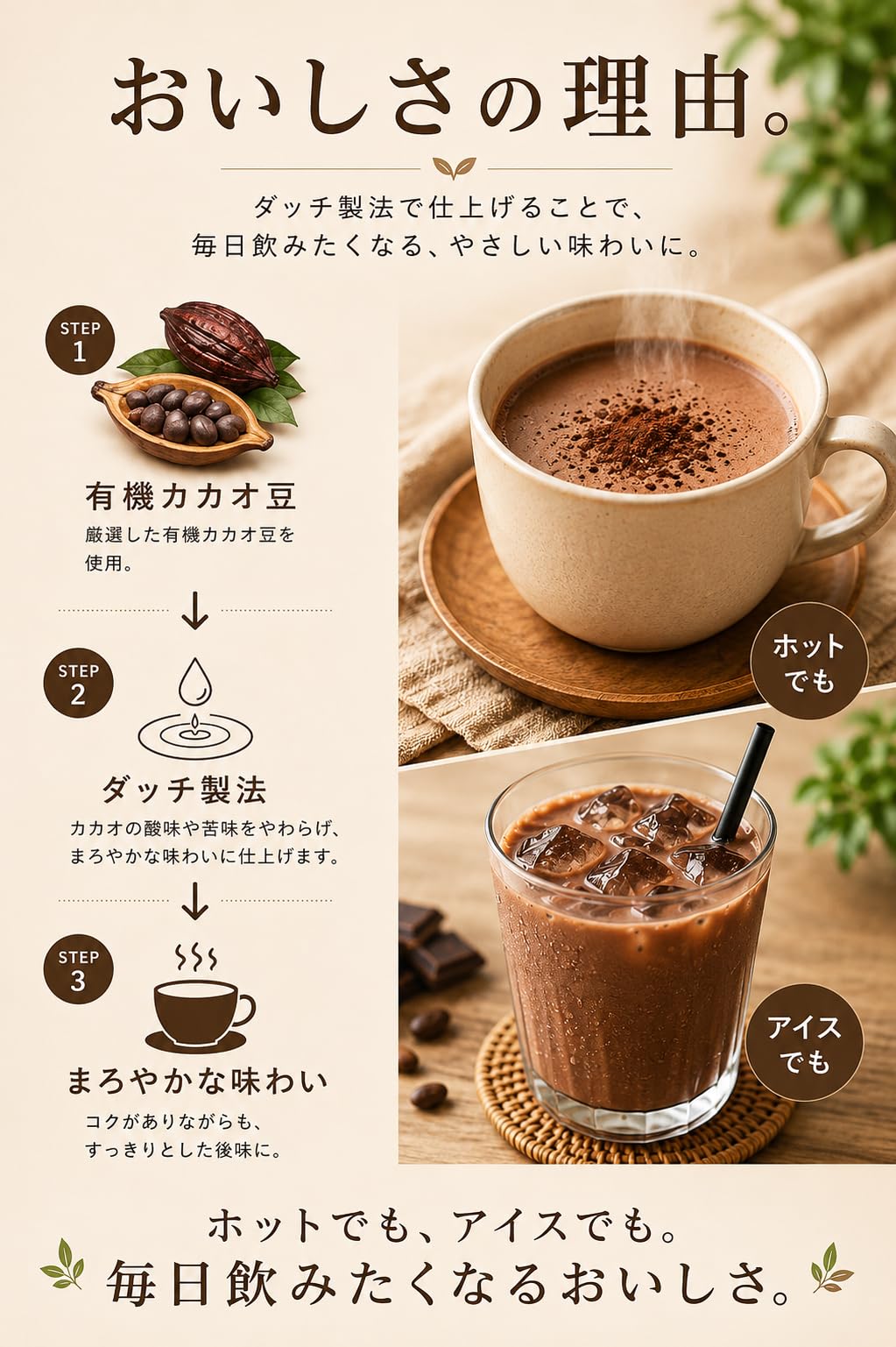 emmy organics オーガニックココアパウダー 400gの商品画像5