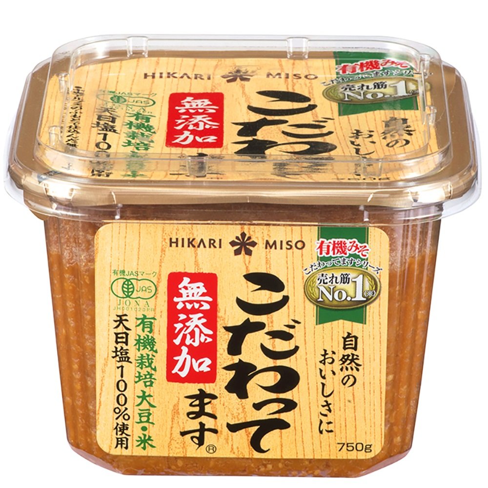 ひかり味噌 無添加こだわってます 750gの商品画像（パッケージ）