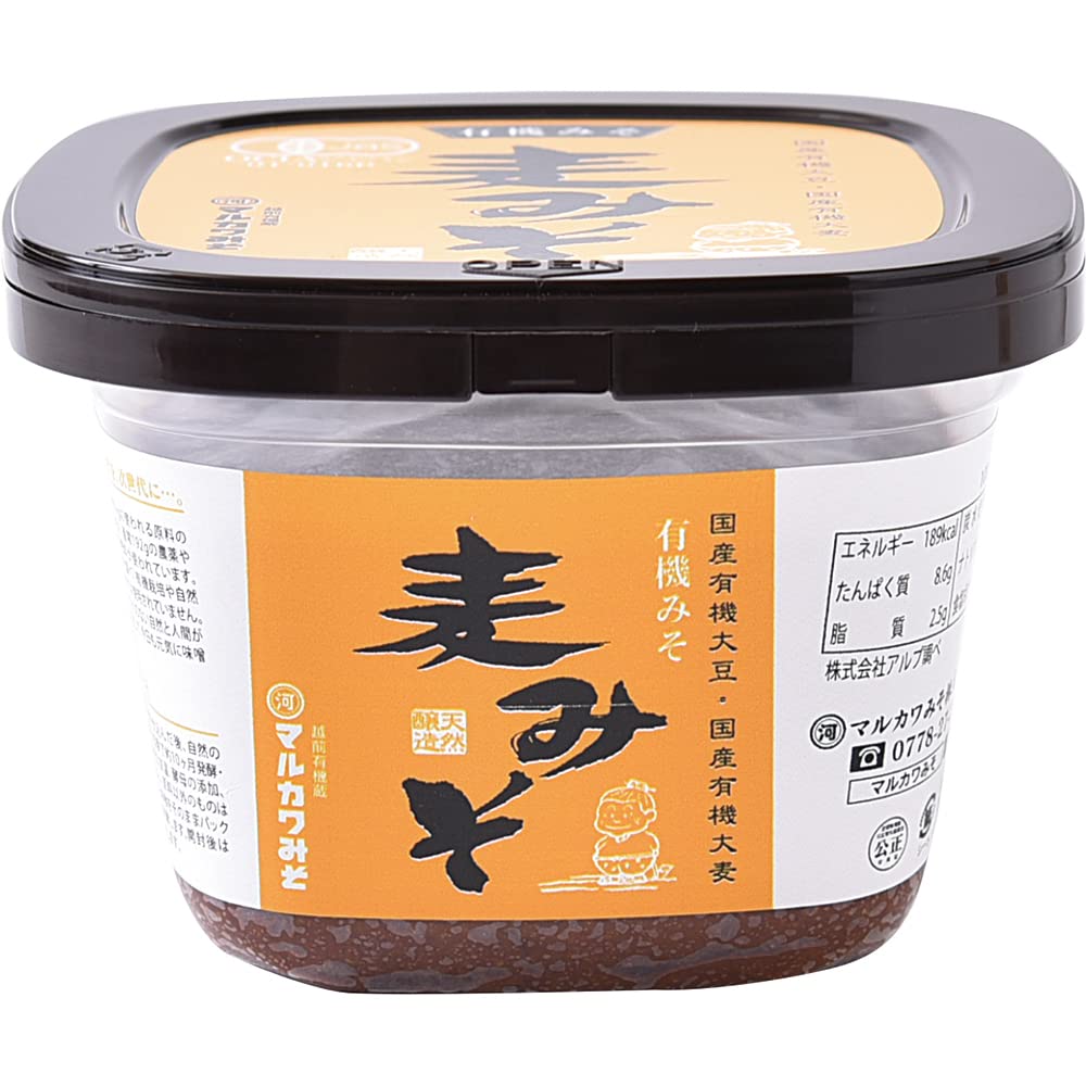 割主烹従 飛竜 マルカワみそ 有機麦みそ 600gの商品画像（パッケージ）