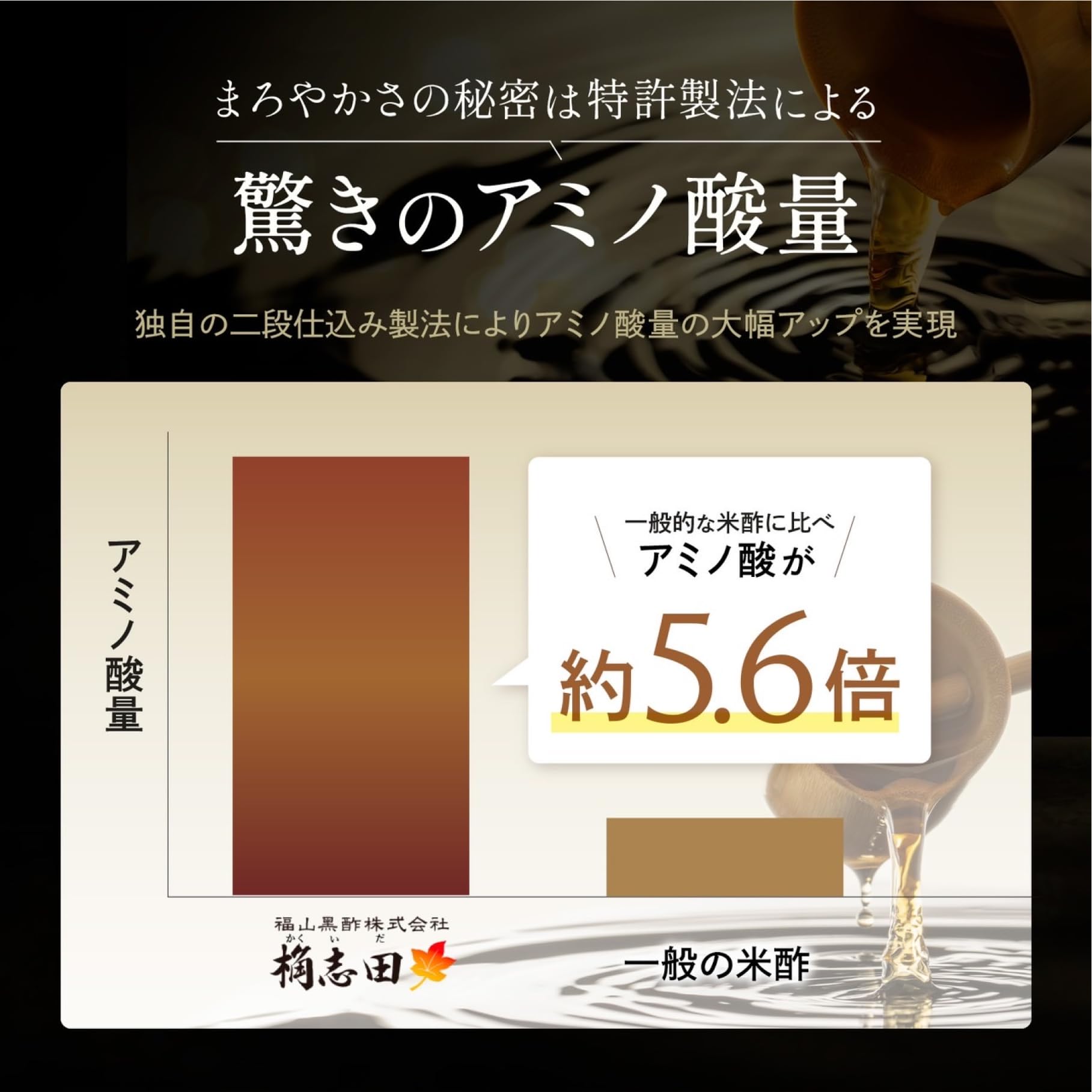 桷志田 3年熟成有機黒酢 720mlの商品画像2