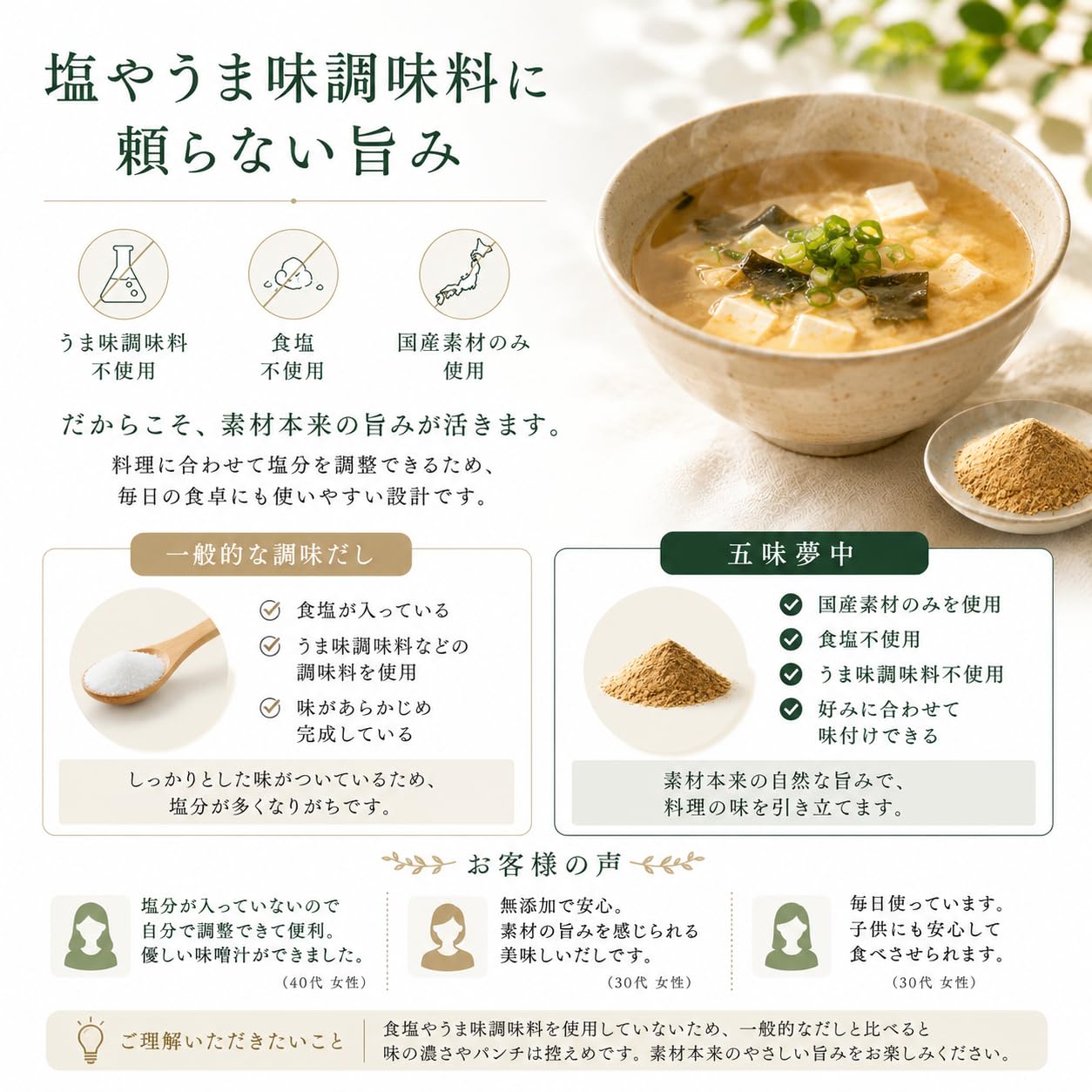 五味夢中 国産だし粉 180gの商品画像3
