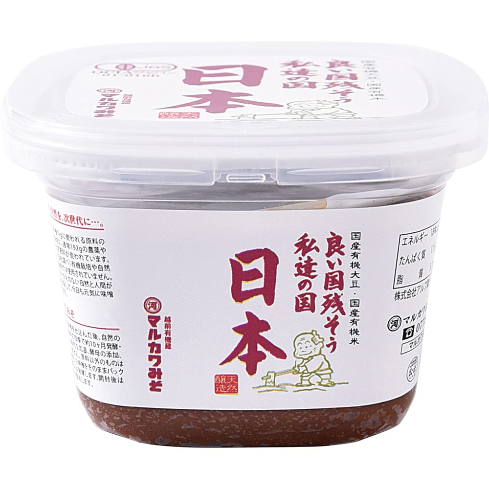 マルカワみそ 有機みそ日本 600gの商品画像（パッケージ）
