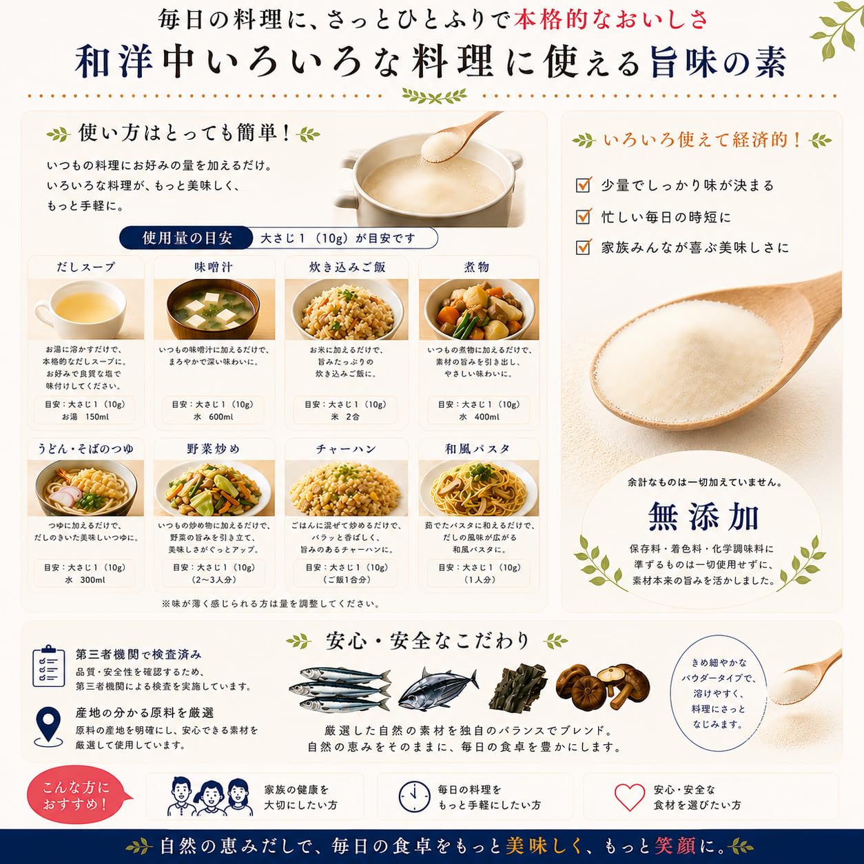 恵味だし 自然のめぐみだし 300gの商品画像4