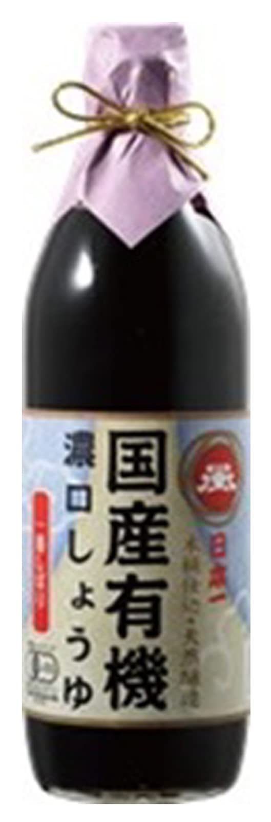 岡直三郎商店 日本一 国産有機濃口しょうゆ 500ml×2本の商品画像（パッケージ）