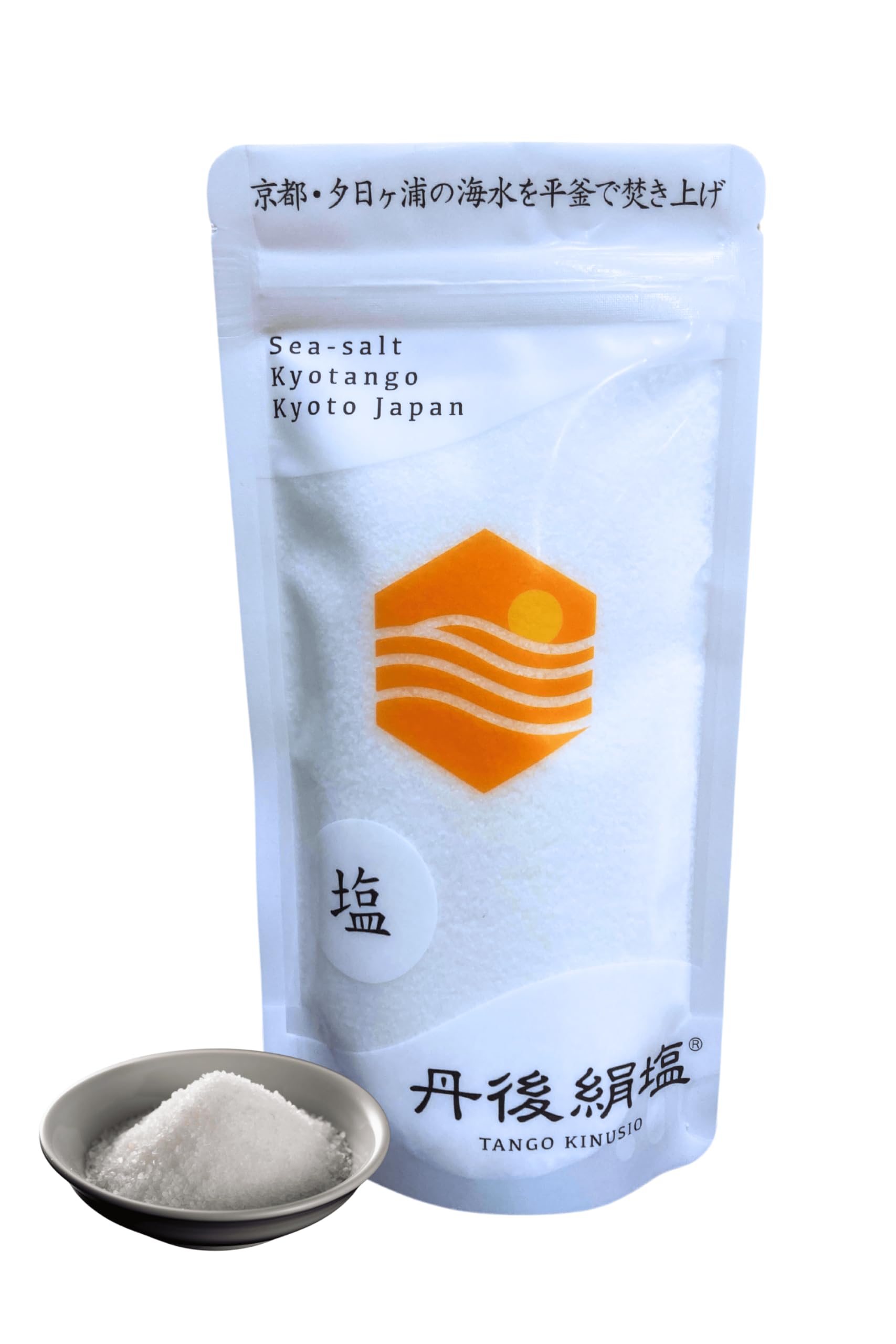丹後絹塩 粗塩 150gの商品画像（パッケージ）