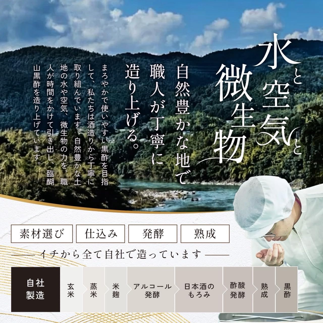 内堀醸造 臨醐山黒酢 900mlの商品画像4