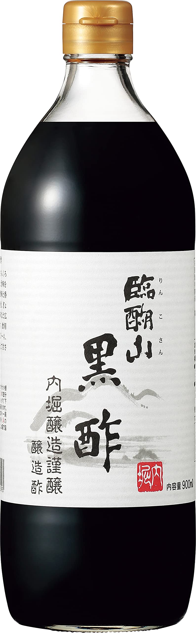 内堀醸造 臨醐山黒酢 900mlの商品画像（パッケージ）