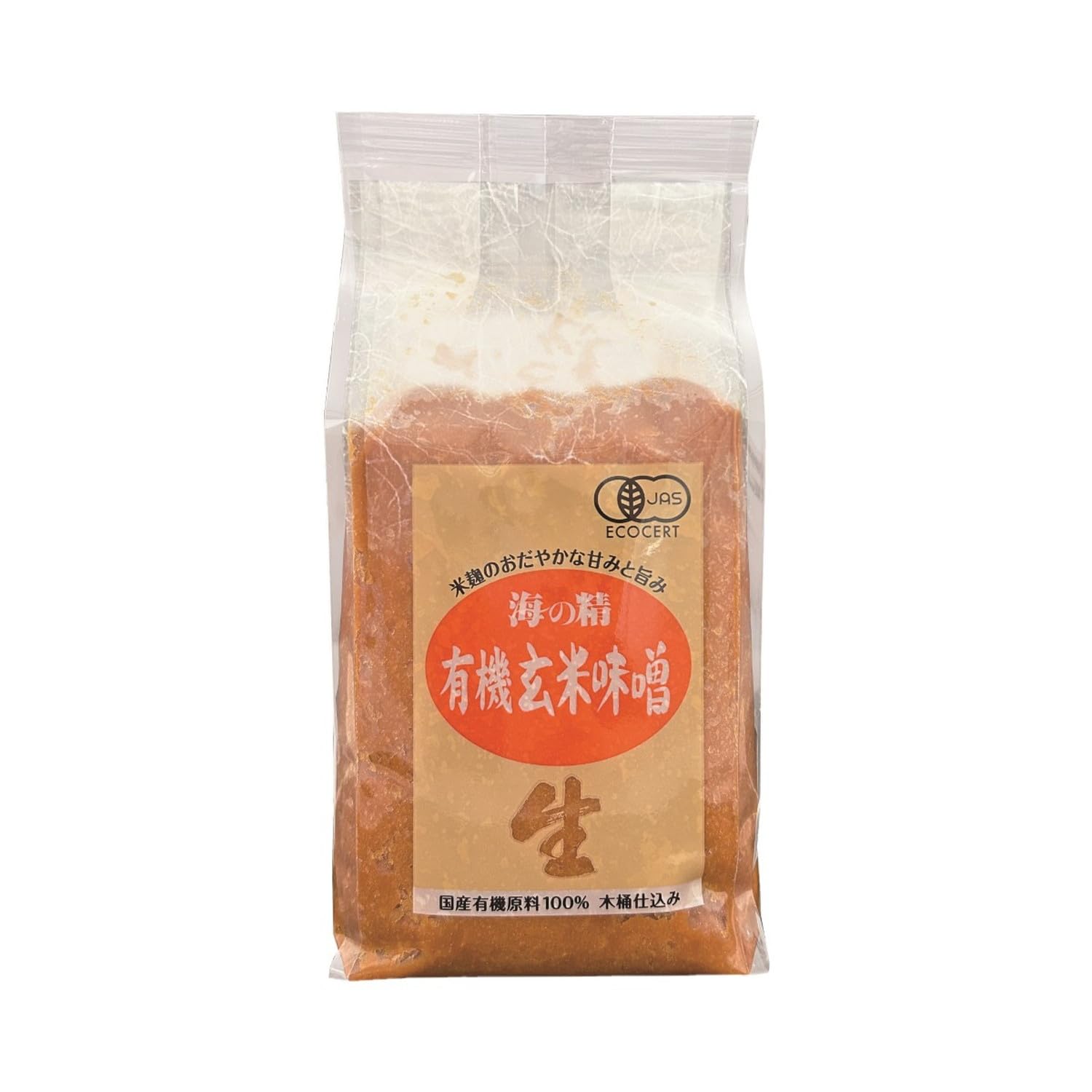 海の精 国産有機玄米味噌 1kgの商品画像（パッケージ）