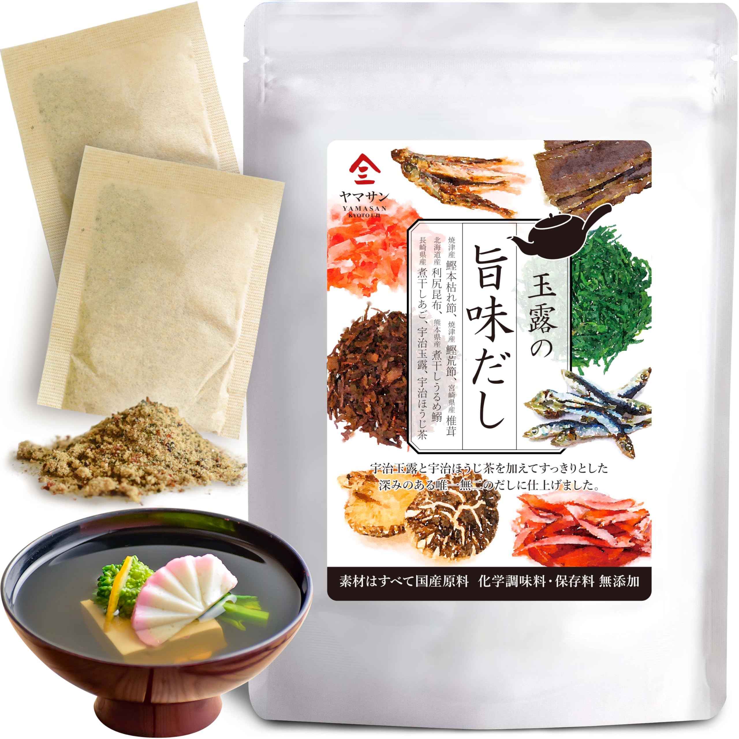 YAMASAN 玉露だしパック 8g×15包の商品画像（パッケージ）